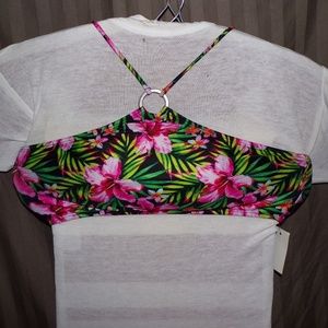 Floral Print Bikini Top